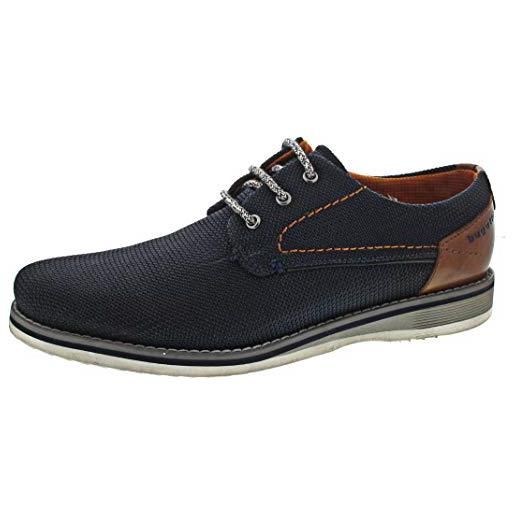bugatti 311684036900, scarpe stringate derby uomo, blu (dark blue 4100), 44 eu