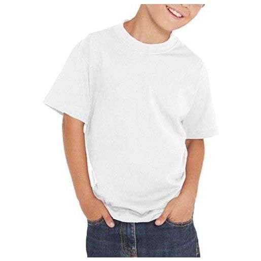 Generico 6 paia di magliette e canottiere interne bambino/a puro cotone estivo (it, età, 8 anni, regular, can. Bimbo bianco)