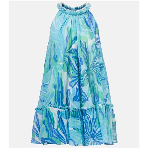 Poupette St Barth abito corto cleo in garza di cotone