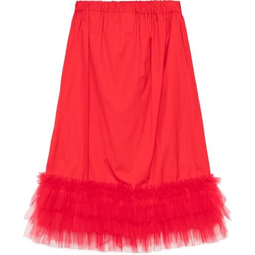 Noir Kei Ninomiya gonna in cotone - rosso