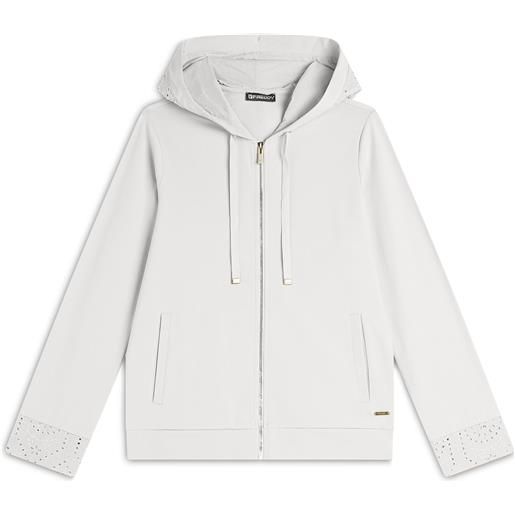 Freddy felpa con cappuccio ricamato e zip