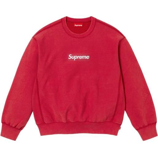 Supreme felpa con logo effetto schiarito "ss 25 - red" - rosso