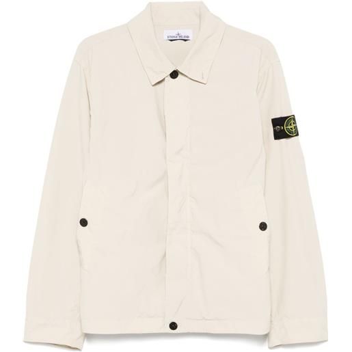 Stone Island giacca con applicazione compass - toni neutri