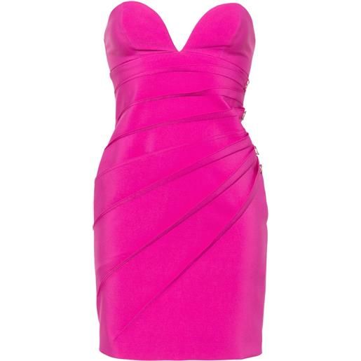 Genny abito corto senza spalline con pieghe - rosa