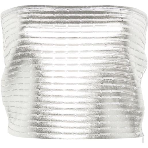 Genny top crop - argento