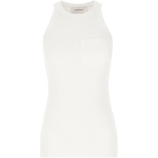 Sportmax canotta a coste - bianco