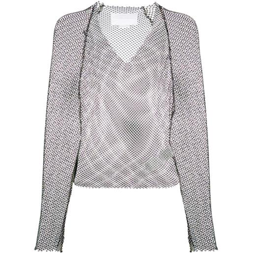 Genny top con scollo a v - nero