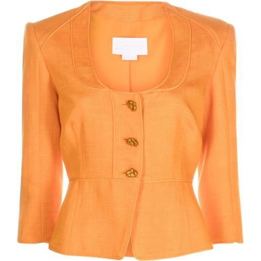 Genny blazer con scollo a u - arancione