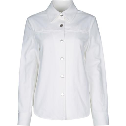 Jacob Cohën giacca-camicia con applicazione - bianco