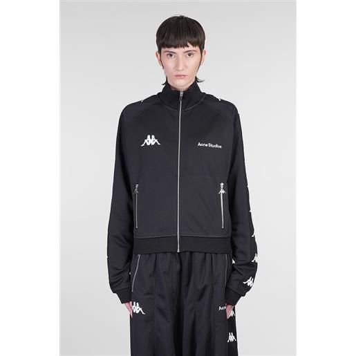 Acne Studios X KAPPA felpa in poliestere nera