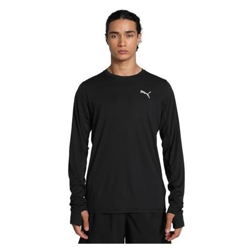 PUMA run favorite ls tee m, unisex, black