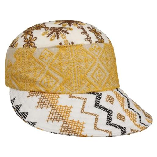 LIPODO visiera neavina donna - made in italy cappellino estivo da con visiera, chiuso dietro estate primavera/estate - taglia unica bianco