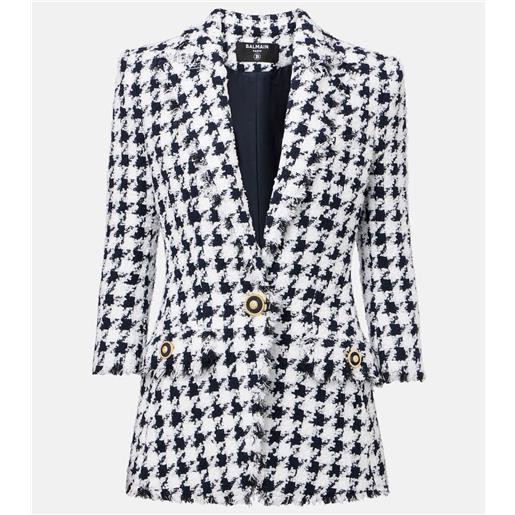 Balmain blazer in tweed pied-de-poule