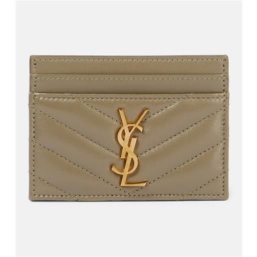 Saint Laurent portacarte cassandre in pelle