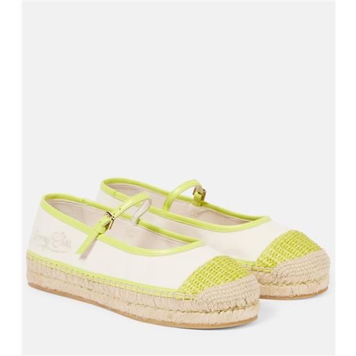 Jimmy Choo espadrillas aciel in canvas con pelle