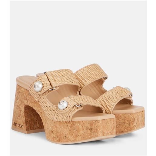 Jimmy Choo mules fayence 95 con plateau