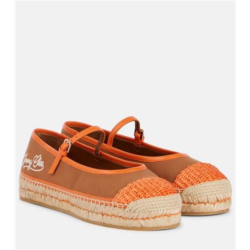 Jimmy Choo espadrillas aciel in canvas con pelle