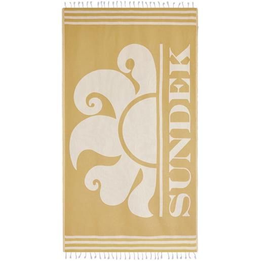 SUNDEK telo mare con logo e frange