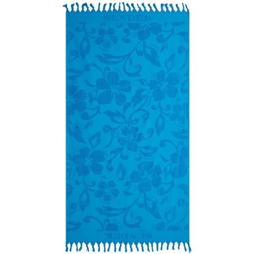 SUNDEK telo mare spugna jacquard frange donna