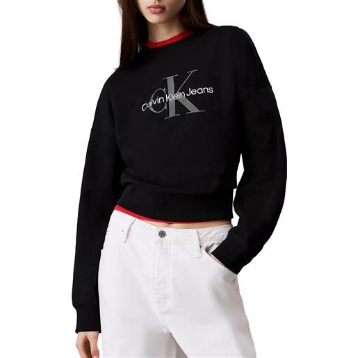 CALVIN KLEIN felpa girocollo mono logo donna