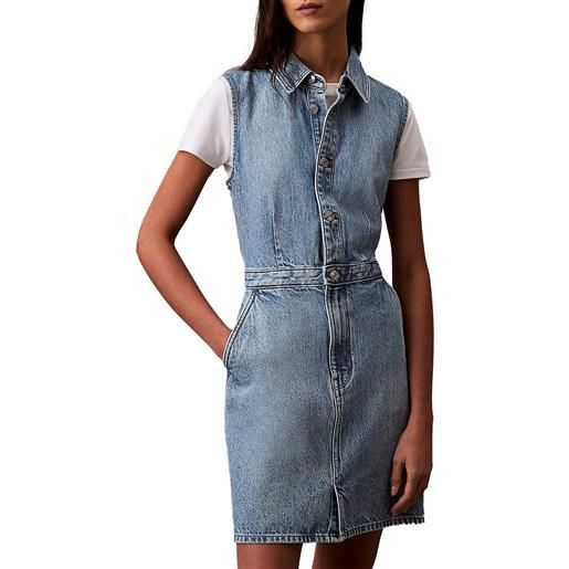 CALVIN KLEIN abito scamiciato in denim donna
