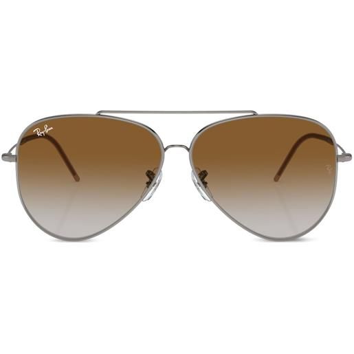 Ray-Ban occhiali da sole aviator reverse con lenti sfumate - marrone