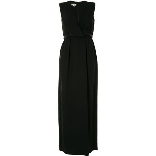 Delpozo abito lungo con scollo a v - nero