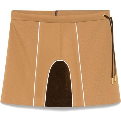 Casablanca minigonna con inserti - marrone