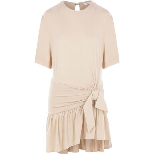 Rabanne abito con ruches - toni neutri
