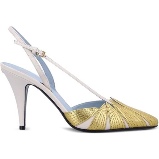 Valentino Garavani pumps con cinturino posteriore e dettagli metallizzati - toni neutri