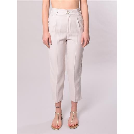 PETER HADLEY WOMAN pantalone con pence beige