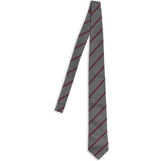 Brunello Cucinelli cravatta in seta - grigio