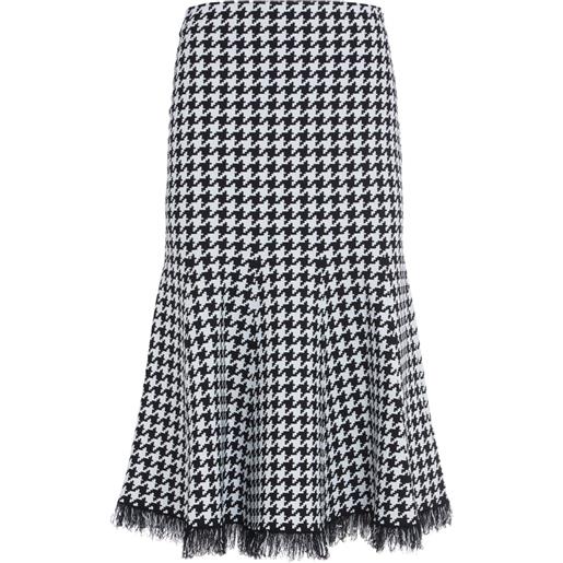 Alexander McQueen gonna midi in pied-de-poule - nero