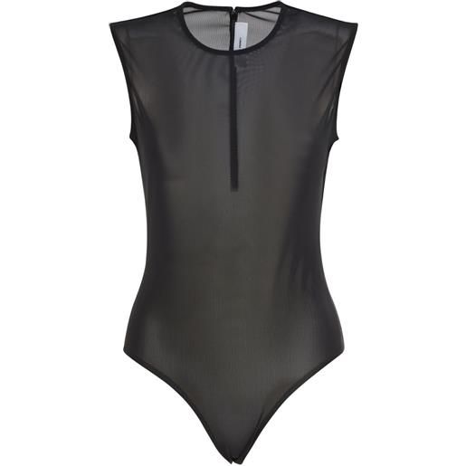 Alex Perry body semi trasparente - nero