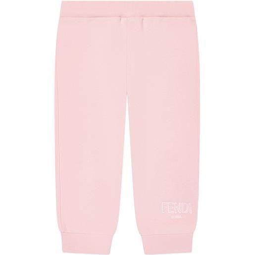 Fendi Kids leggings con ricamo - rosa