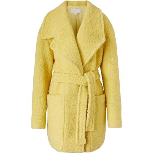 Genny caban in finto shearling - giallo