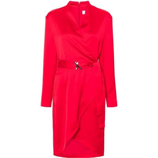 Genny abito midi a portafoglio - rosso