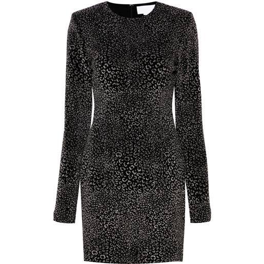Genny abito corto animalier - nero