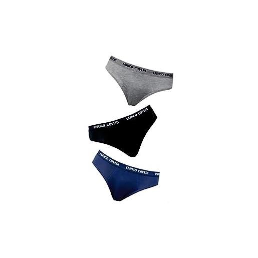Enrico Coveri 6 slip bambino con elastico esterno, in cotone elasticizzato, es4000