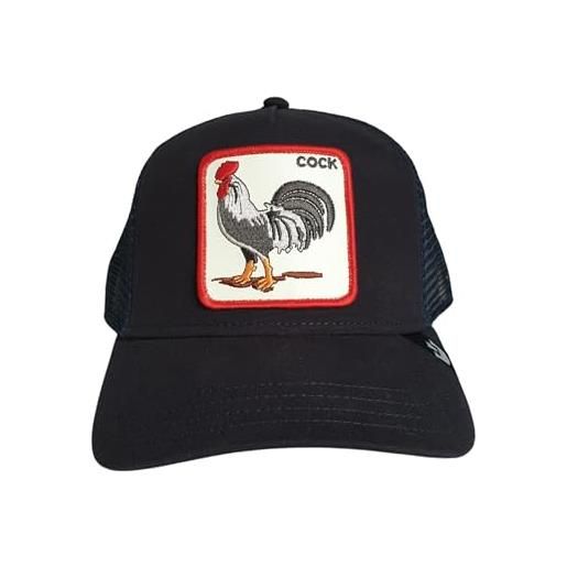 Goorin Bros. cappello gallo animal farm trucker cappelli animali cock gallo blu indaco
