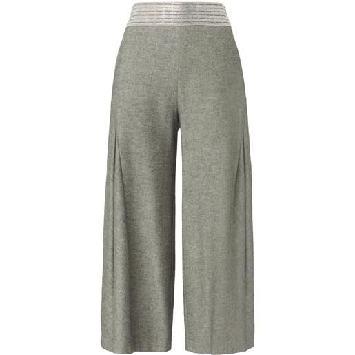 Genny pantaloni crop ampi - grigio