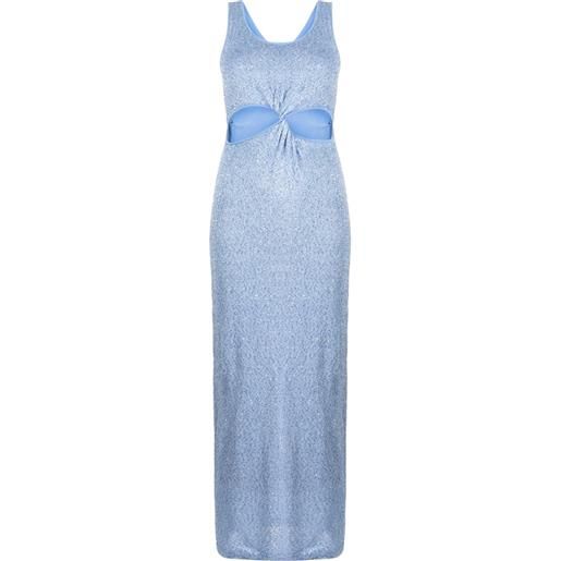 SIMKHAI abito lungo rayne con paillettes - blu