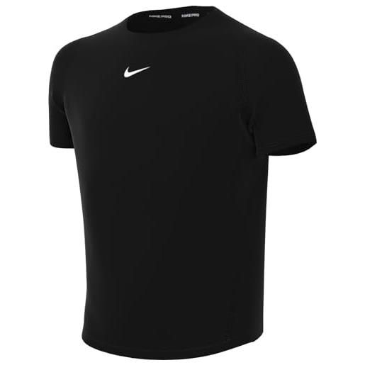 Nike fj6858-010 pro t-shirt bambino/ragazzo black/white taglia m