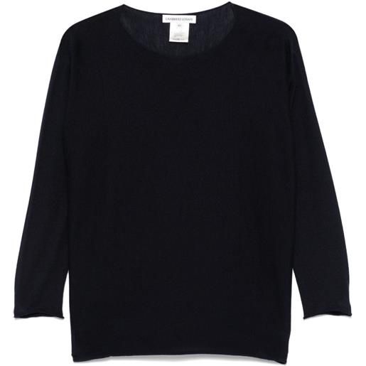 Lamberto Losani top in maglia fine - blu