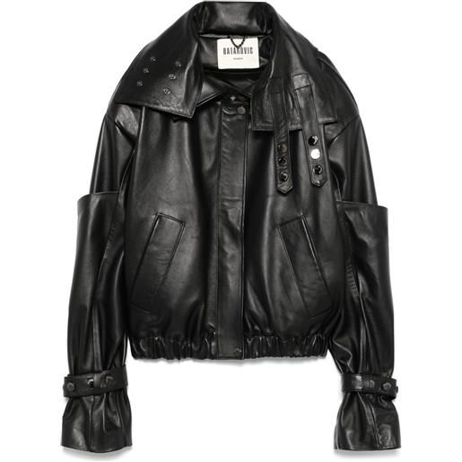 BATAKOVIC Belgrade bomber in pelle - nero