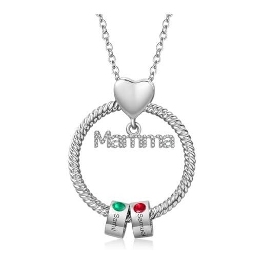 Happiness Boutique Collana Oro Con Multi Cerchi E Ciondoli Tondi – Acciaio Inox