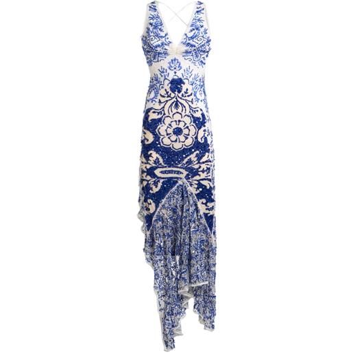 ETRO abito con paillettes - blu