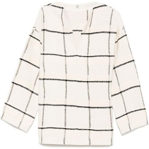 TOTEME tunica a quadri - toni neutri