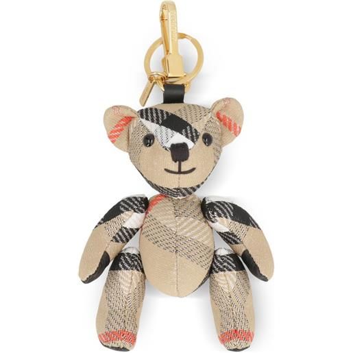 Burberry portachiavi thomas teddy bear - toni neutri