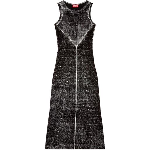 Diesel abito midi m-rab - nero